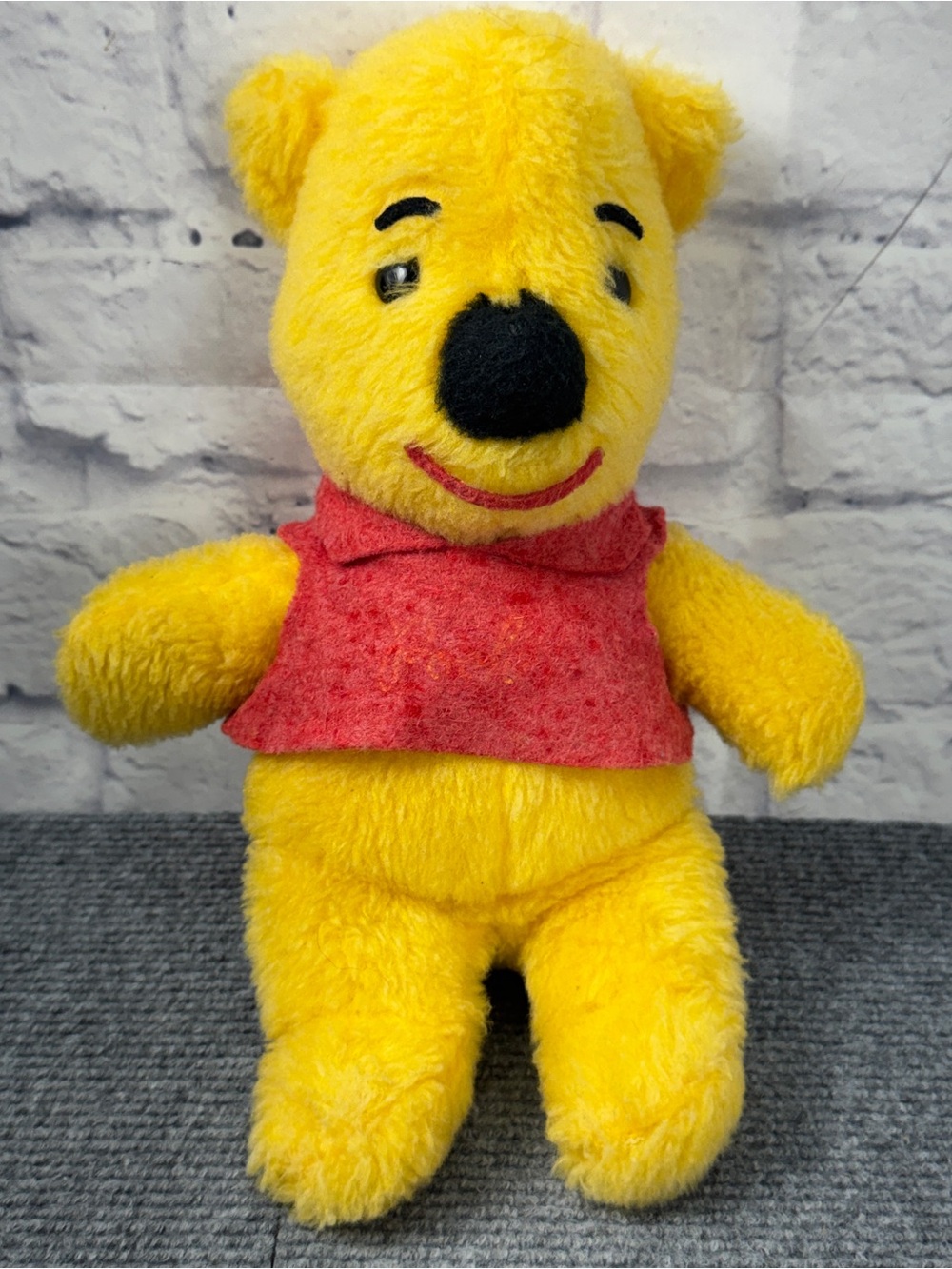 Vintage 1970s Gund Sears Winnie the Pooh Plush 11” Red Shirt